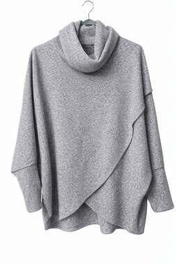 NALLY & MILLIE Cowl Neck Crossover Sweater Mauve XS NWT Oversized A600 Excellent